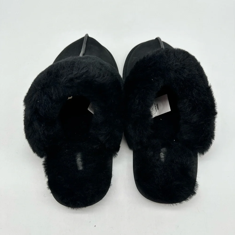 Australia Luxe Collective Black Suede & Shearling Slippers - NWT - XS size 5 - Picture 10 of 12